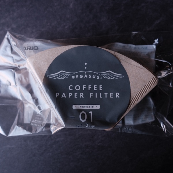 PEF-01-100M ペガサスコーヒーペーパーフィルター01M(100枚入) HARIO 扇型